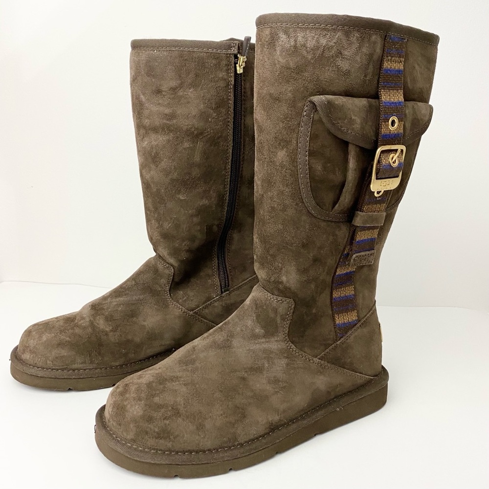 UGG Boho Tall Brown Boots w/ Side Pocket